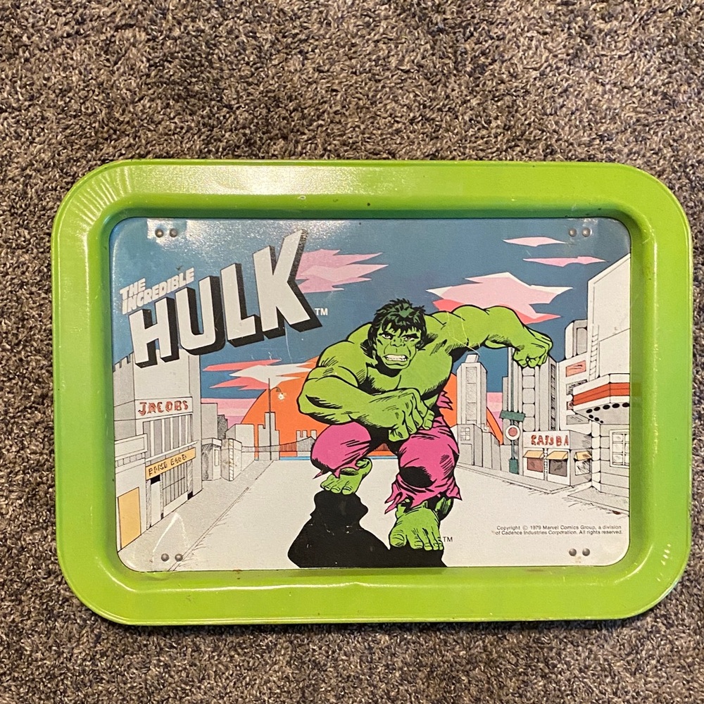 1979 Marvel Comics HULK - metal tray (18" X 12")